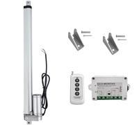 DCHOUSE 16" Stroke Linear Actuator 12 Volt 12V DC 400mm Linear Motion Actuator Wireless Remote Controller Kit With Linear Motor Mounting Brackets