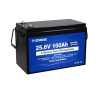 DCHOUSE 24V 100AH LiFePO4 Lithium Leisure Battey, Low Temp Cut-Off BMS, Up to 15000 Cycles, Perfect for Trolling Motors, Marine, Boat, RV, Camper, Home Energy Storage, Solar System