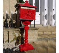 DCI Aluminium Post Box in Red