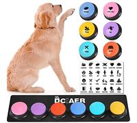 DCIAER Dog Buttons for Communication,Talking Buttons for Dogs,6 Recordable Sound Buttons + 24 Scene Patterns + 1 Dog Button Mat+ 12 AAA Batteries，30 Seconds Dog Buttons for Pet Sound Training Toy