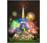 DCIDBEI 40 x 50 cm 5D Diamond Painting Eiffel Tower Night DIY Cross Stitch Craft Wall Decoration Room Home Office