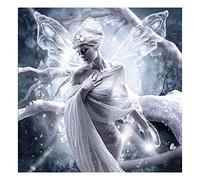 DCIDBEI 40 x 50 cm 5D Set Diamond Painting Square Drill, Diamond Painting Pictures Butterfly Fairy Diamond Embroidery Woman Full Decoration Wall Office Living Room Adults Snow Elf