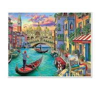 DCIDBEI 40 x 50 cm Diamond Embroidery 5D Full Square || DIY Diamond Painting Landscape City || Cross Stitch Diamond World Architecture || Children Adults || Home Wall Decor With Tools
