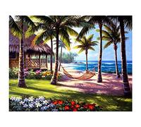 DCIDBEI (40x50cm) Diamond Painting Square Full Drill Coconut Tree 5D Embroidery Rhinestone Diamond Picture Square Diamond by Number s Full Drill Mosaic Gift Wall Art Canvas for Living Room