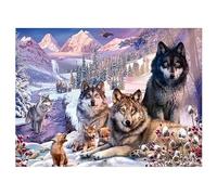 DCIDBEI 5D Diamond Painting Wolves 50 x 40 cm Diamond Painting by Numbers Wolves Diamond Painting Wolves Picture Adult Mosaic Cross Stitch Kits Wolf Diamond Painting Winter Landscape