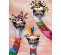 DCIDBEI 5D DIY Diamond Painting Animals Kits 30x40cm Diamond Picture Art Ostrich Diamond Painting Ostrich Rhinestone Embroidery Cross Stitch Canvas Painting by Numbers Diamond Puzzle Bird