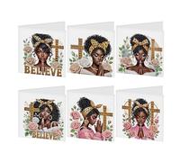 DCIDBEI 5D DIY Diamond Painting Cards Pack of 8 Rhinestone Greeting Card Diamond Painting Gift Card Holidays Thank You Greeting Cards for Family Lovers Greeting Cards Birthday Card African Woman