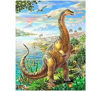 DCIDBEI Daiments Painting Pictures Large 40 x 50 cm Diamond Painting Square Stones Diamond Art Dino Animals Diamond Painting Dinosaur Painting Large Painting by Numbers Square Diamond Painting Girls