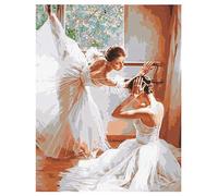 DCIDBEI Diamond Painting Ballet Dancer 40 x 50 cm Round Stones Angel Cross Stitch Set for Girls & Teens