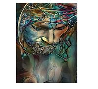 DCIDBEI Diamond Painting Jesus Christ 40 x 50 cm Jesus Painting by Numbers Jesus Cross Stitch Kits for Adults Diamond Picture Art Jesus Mosaic Adhesive Embroidery Craft Buddy Crystal Art
