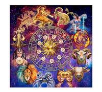 DCIDBEI Diamond Painting Star Sign Twelve 40 x 40 cm 5D Diamond Painting Zodiac Sign Diamond Painting Zodiac Sign Taurus Zodiac Gemini Diamond Painting Pictures Zodiac Sign Leo Virgo