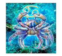 DCIDBEI Diamond Painting Stars 40 x 40 cm Diamond Painting Adult Zodiac Sign Cancer Diamond Painting Adult Glitter Diamond Painting Fluorescent Large Diamond Painting Zodiac Sign Cancer