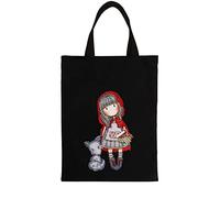 DCIDBEI DIY Diamond Painting Bag/red Hood and Wolf Diamond painitng Fabric Bag Printed/Shopper Bag Black/Crystal Diamond Painting Shopping Bag with Long Handle/Foldable Felt Bag
