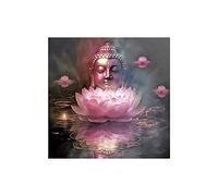 DCIDBEI DIY Diamond Painting Buddha Lotus 30x30cm Diamond Picture Art Buddha Diamond Painting Lotus Flower Mosaic Adult Painting by Numbers Buddha Kids Girls Embroidery Beginners Buddha