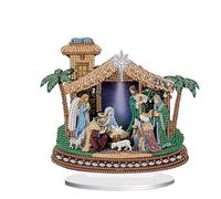 DCIDBEI DIY Diamond Painting Table Decoration Christmas 12 x 20 cm Diamond Painting Animals Ornaments Diamond Painting Pictures Table Decoration 5D Diamond Painting Ornaments Christmas World The Birth