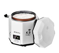 DCIGNA 1.2L Mini Rice Cooker Electric Travel Rice Cooker Small Removable Non-Stick Pot Keep Warm Function Suitable for 1-2 People - for Cooking Soup Rice Stews Grains & Oatmeal (White) (CFXB12-200A)