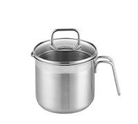 DCIGNA Stainless Steel Saucepan With Glass Lid, Sauce Pan, 2.5 Quart Cooking Pot, Perfect For Boiling Milk, Sauce, Gravies, Pasta, Noodles