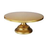 Dciustfhe 12 Inch Iron Round Cake Stand Cake Plate Pedestal Dessert Holder Wedding Birthday Party-Gold