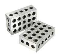 Dciustfhe 2Pcs 25x50x75mm Hardened Steel Blocks 23 Holes Parallel Clamping Block Lathe Precision 0.005mm for Machine Tool