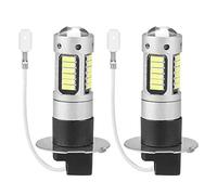 Dciustfhe 2Pcs H3 Super Bright LED Fog Driving DRL Light Bulbs Kit 6000K White