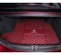Dciustfhe Car Boot Mats Liner, for Alfa Romeo Giulia 2017-2021 2022 Full Encirclement Leather Trunk Mat Interior Waterproof Anti-Slip Decorate Accessories,Withstoragebox-Red