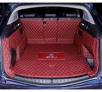 Dciustfhe Car Boot Mats Liner, for Alfa Romeo Stelvio 2017-2021 2022 Full Encirclement Leather Trunk Mat Interior Waterproof Anti-Slip Decorate Accessories,Red-Full-inclusive