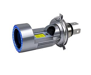 Dciustfhe H4 LED Headlight Bulb Motorcycle Hi/Lo Beam with Angel Eye Daytime Running Light 25W 3000LM Super Bright 6000K