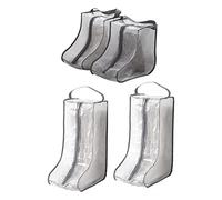 Dciustfhe Portable Women Tall & Short Boot Storage Bags,2 Packs Tall+2 Packs Short,Waterproof Boot Bags for Travel and Daily Grey