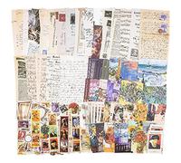 Dciustfhe Vintage Scrapbook Supplies Pack (200 Pcs) for Art Journaling Junk Journal Planners DIY Paper Stickers (C)
