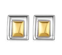 Dckazz Mixed Metal Knot Earrings Trendy Large Gold Stud Hypoallergenic Stainless Steel, M, Stainless Steel, No Gemstone