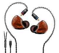 DCMEKA USB C in Ear Monitor, Noise Isolating Wired Earbuds with Clear Sound, Dual Drive IEM Type C Headphones for Singers, Musicians,audiophiles, MMCX Detachable Cable, Secure in Ear Fit (no Mic)