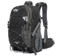 DCmount Hiking Backpack 40L Women's Men's Backpack Waterproof Travel Backpack with Rain Cover, black