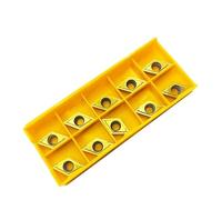DCMT11T304/DCMT11T308 Carbide Turning Inserts, VP15TF / UE6020 / US735 Grades, 10 pcs, 0.4 / 0.8 mm Radius(DCMT11T308US735)