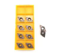 DCMT11T304 / DCMT11T308 VP15TF / US735 / UE6020 CNC Carbide Turning Inserts, 55° Positive Lathe Inserts for Steel Stainless Steel Cast Iron (10pcs)(DCMT11T308 UE6020)