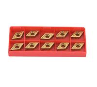 DCMT11T304 - HM YBC251 DCMT32.51 - HM CNC Carbide Insert Blade, Lathe Turning Tool, High Wear Resistance and Heat Resistance, 10PCS Carbide Inserts for Steel Processing, Made of Hi