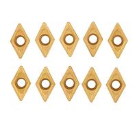 DCMT11T308 DCMT32.51 Carbide Inserts, Turning Inserts CNC Lathe Tool, Premium TIAIN Coated Blades for Steel and Cast Iron Processing, High Strength Carbide Insert with Advanced Man