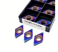DCMT32.52 DCMT11T308 Carbide Inserts for NANO-Blue Coating Insert with 10Pcs and Dcmt32.52 size 10pcs crafted from Metal providing versatility in your machining operations