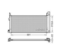 Denso DCN50124 Air Conditioning Condenser AC Air Con Fits Toyota RAV 4 5