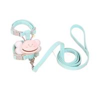 DCNIYT Cat Harness Leash Collar Set Adjustable Cartoon Bee Double Layer Dog Harness for Small Medium Pet Collar Leash Outdoor Walking(Blue,M (4.5-7.5kg of pet))