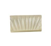 DCNIYT Wedding Dress Pleated Women's Evening Bag Europe And The United States Skew Bag Senior Sense Wedding Party Bag(Gold)