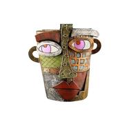 DcnrInsr Abstract Rainbow Planter, Graffiti Face Planter with Drainage, Flower Plant Pots for Indoor Plants A Small Size