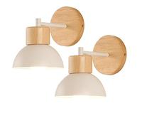 DCOC Wall Light Battery Powered Wall Lamp,No Wiring Required Wooden Wall Sconces,for Bedside, TV Wall,Lounge,Farmhouse.Easy to Install Non Hard-Wired Remote Control Dimmable Light for Wall