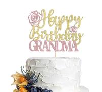 Dcokska Cake Topper, Grandma Birthday & Mother’s Day Decorations Paper, 4.89x6.54 inches