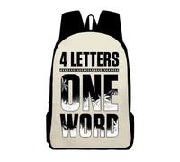 DCOKUS Jey USO Four Letters One Word Notebook Backpacks Bags Unisex Casual Oxford Waterproof Laptop Backpacks (One Size,Beige)