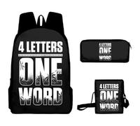 DCOKUS Jey USO Four Letters One Word Notebook Backpacks Bags Unisex Oxford Waterproof Laptop Backpacks (One Size,Black)