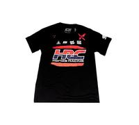 D'cor Visuals Racing T-Shirt - Inspired by Honda HRC Factory Team - Casual Motorsport Apparel, Black, Large