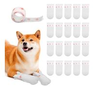 Dcoteh 20pcs Disposable Waterproof Dog Boots with Adjustable Straps - Breathable Paw Protectors for Indoor & Outdoor Walking, Dog Foot Covers