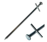 DCP Quality " 1 - 100 Tent Pegs " Tarzan 17 cm Steel Tent Pegs Ground Tent Pegs for Hard Floors Stone Ground Peg Tent Nail Pegs Tent Ground Anchor, silber - verzinkt, 17 cm