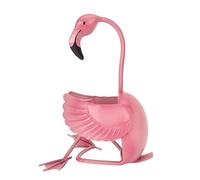 DCQRY Wine Holder Pink Flamingo Shape Wine Bottle Holder Metal Sculpture Wine Holder Stand Crafts Ornament Wrought Iron Wine Holder for Bar Counter Kitchen