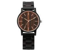 DCRYRPQES Ebony Full Wood Quartz Men's Wristwatch Vintage Wooden Bangle Male Watches Folding Clasp